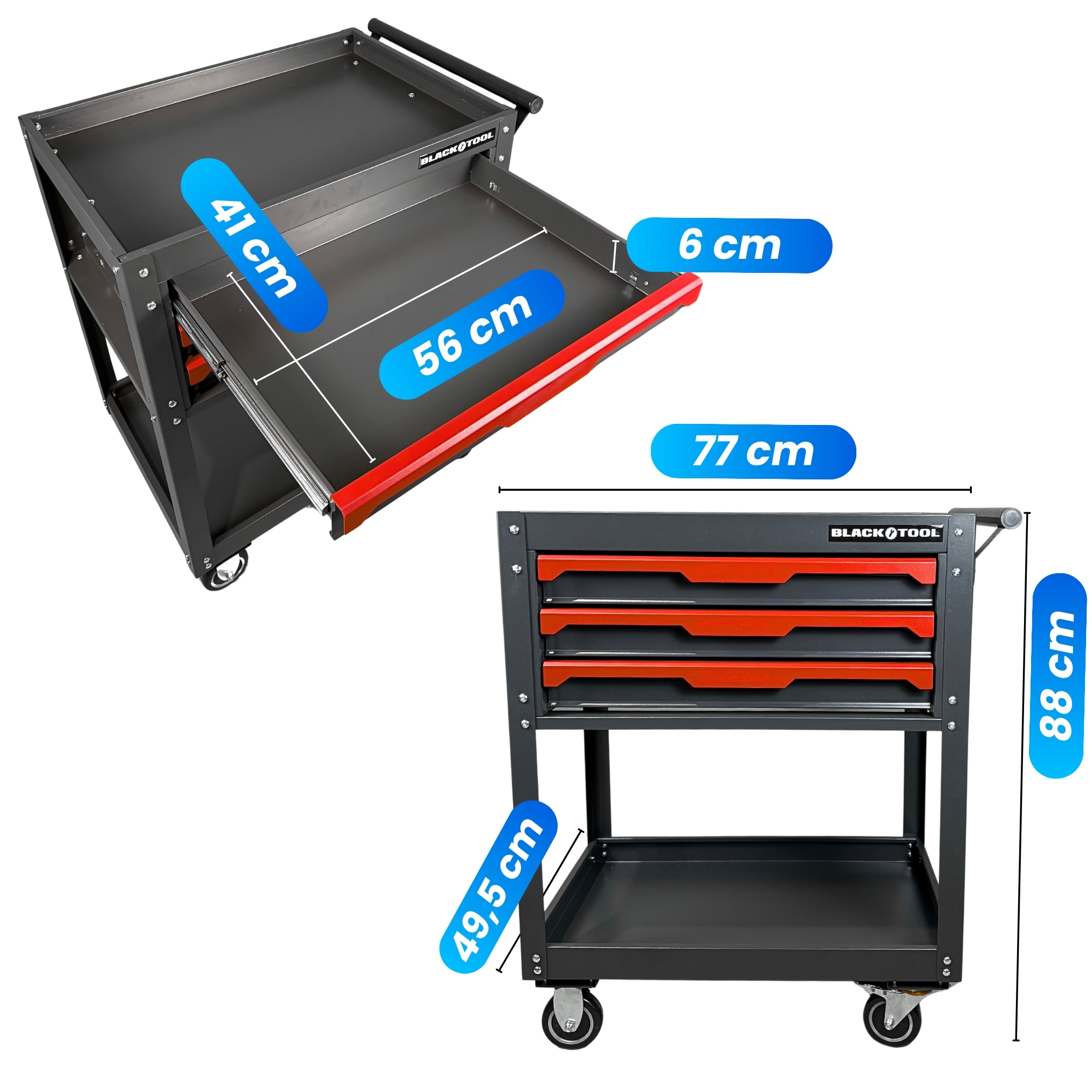 BL-5005 Dielenský vozík Fixit Prázdny 3 zásuvky (14)